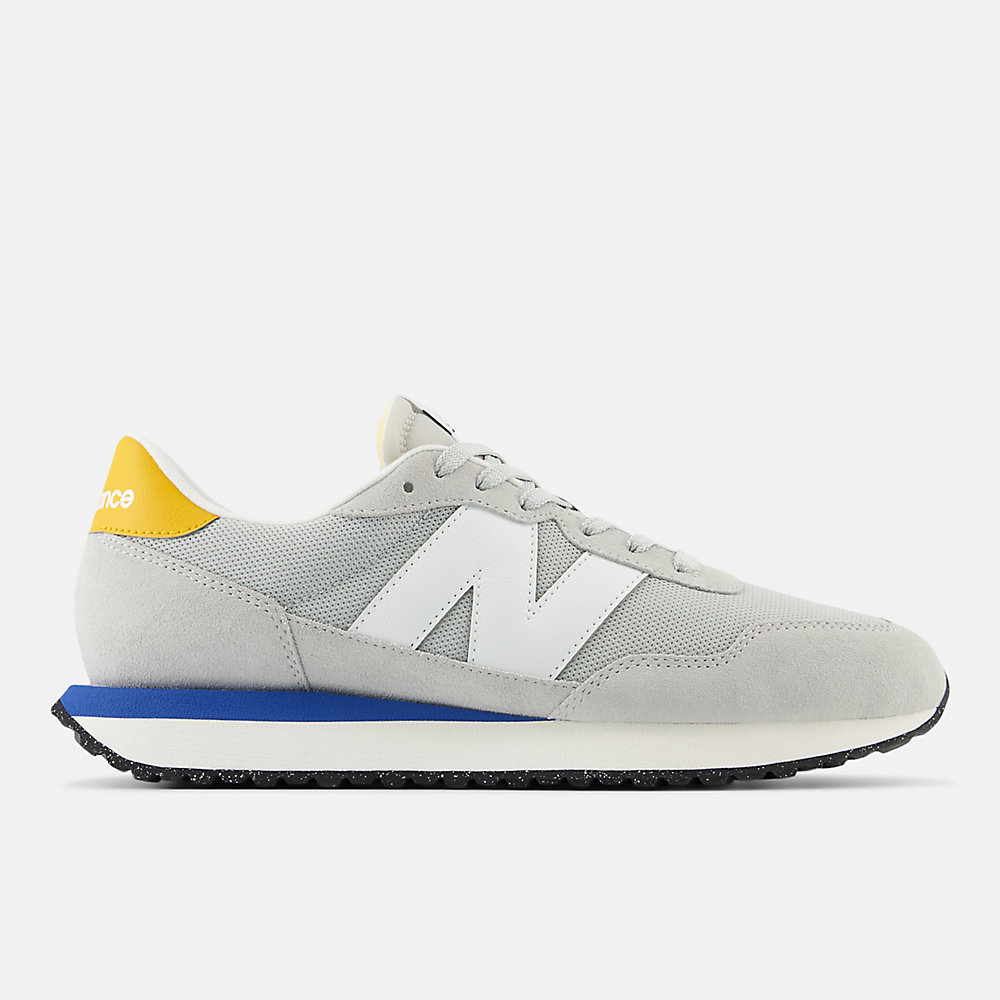 New Balance 237 Shoes Brighton Grey with White and Varsity Gold